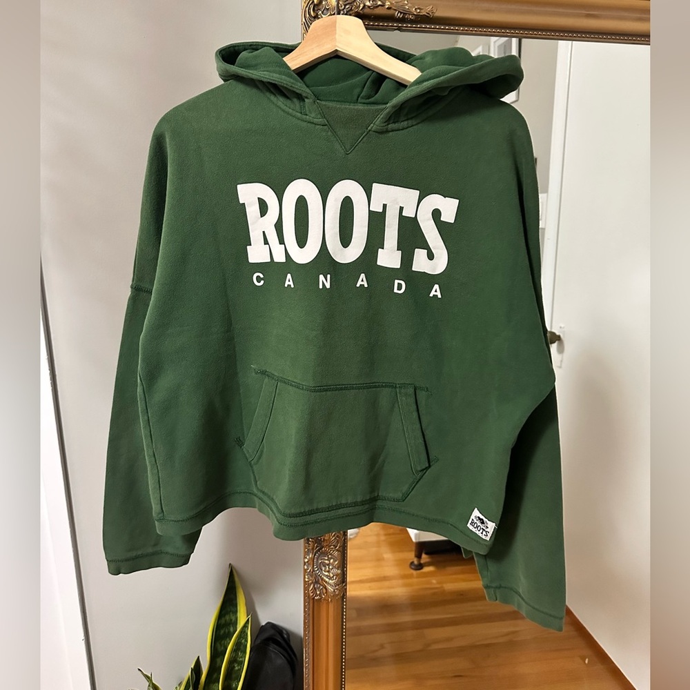 Roots Forest Green Hoodie with White Logo